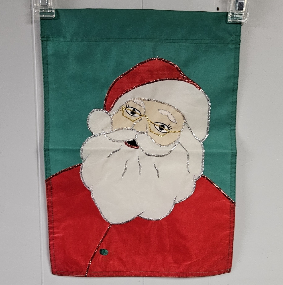 Santa Face Small Garden Flag